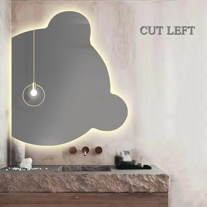 LTSRLL LED Vanity Mirror Cute Bear Decorative Mirror - Image 2