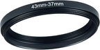 43mm to 37mm Step Up Ring Filter Adapter Black Metal Step up Adapter Rings by Unknown