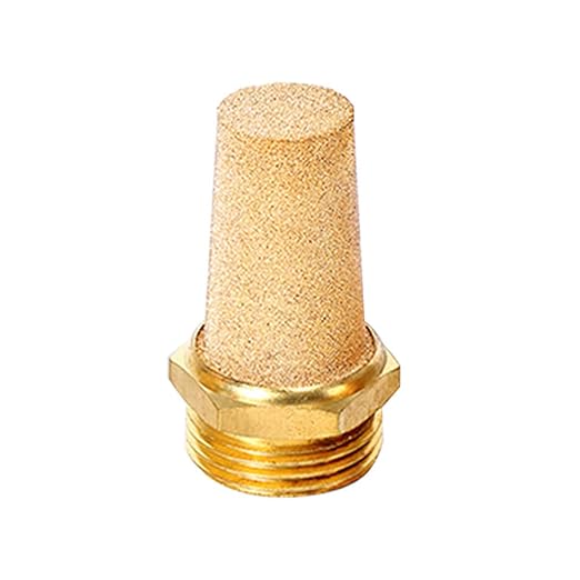 Beduan 3 Pcs Pneumatic Brass Exhaust Muffler Filter, 1/2" Male Thread Hex - Image 5