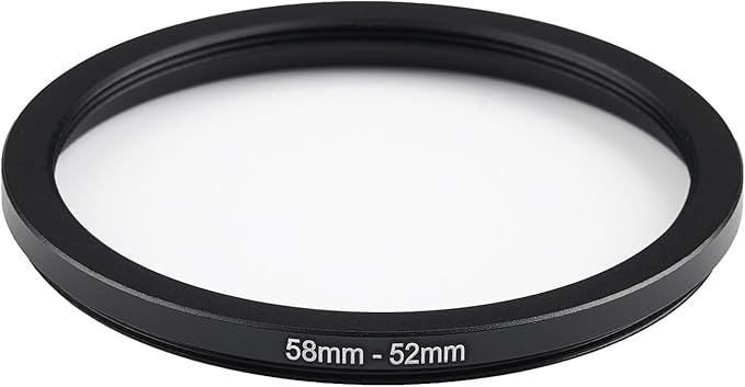 58mm to 52mm Step-Down Ring Filter Adapter, Metal Ring Step-Down Rings Adapter - Image 2