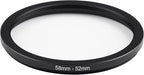 58mm to 52mm Step-Down Ring Filter Adapter, Metal Ring Step-Down Rings Adapter - Image 2