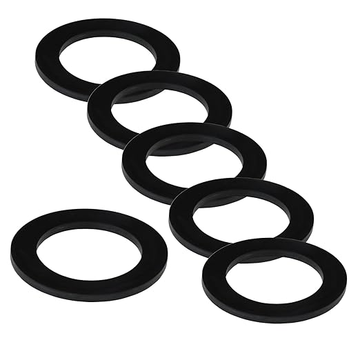 6PCS Sealing Ring for Kitchen Sink Filter, Flat Rubber Gasket for Drain Pipe by Unknown