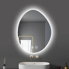 50x70cm LED Backlit Bathroom Mirror Wall-Mounted Smart Vanity Mirror by Unknown