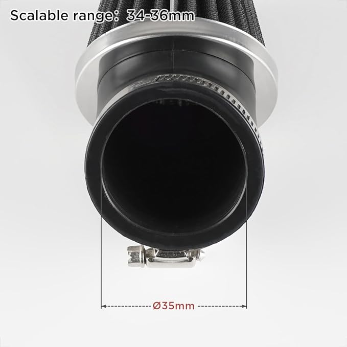 Evermotor Mini Engine Air Filter, 34mm 35mm 36mm Air Filter Replacement Cleaner - Image 2