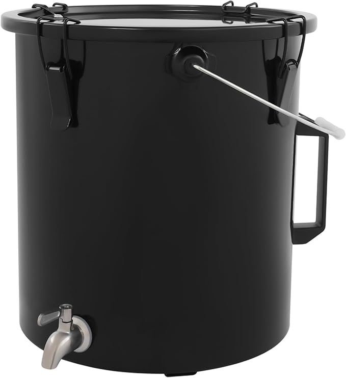 Fryer Oil Container With Filter, 6 Gallon Bucket With Lid, Strainer Bag - Image 3