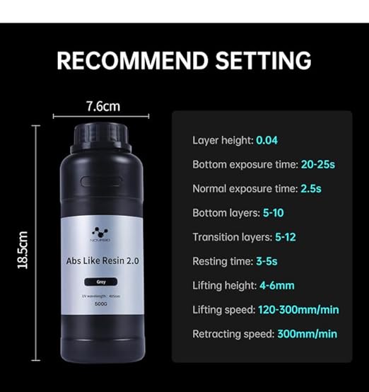 Nova3D ABS-Like 3D Printer Resin 2.0, Enhanced Toughness and Strength, High - Image 6