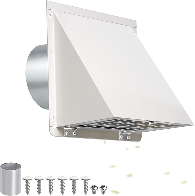 3 Inch Dryer Vent Cover Outside, Metal Exterior Vent Cover - Image 9