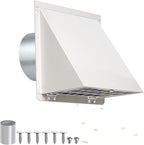 3 Inch Dryer Vent Cover Outside, Metal Exterior Vent Cover - Image 9