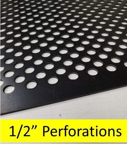 2'x2' Black Plastic Perforated Tile, 5 Pack, - Image 2
