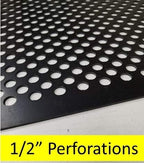 2'x2' Black Plastic Perforated Tile, 10 Pack, - Image 2