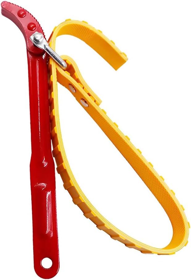 AUCELI Belt Type Oil Filter Wrench, Adjustable Strap and Steel Handle Removal by AUCELI