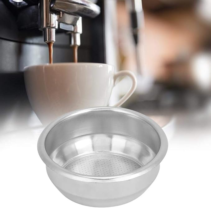 Fdit 58mm Stainless Steel Coffee Filter Basket Single Layer Double Doses Filter - Image 4