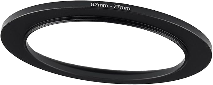 62mm to 77mm Step-up Adapter Rings Filter Adapter Black Metal Step Down Filter by Unknown