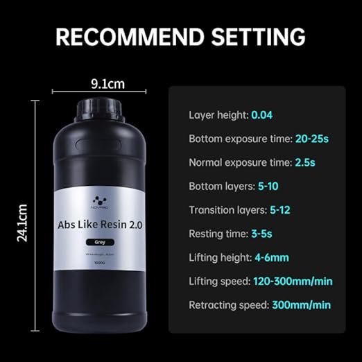 Nova3D ABS-Like Precision 2.0 3D Printer Resin – Enhanced Toughness & Strength - Image 5