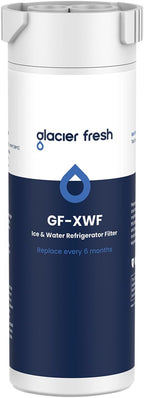 GLACIER FRESH XWF Replacement For GE XWF Refrigerator Water Filter Pack of 1 by GLACIERFRESH