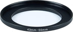 43mm Lens to 55mm Camera Lens Adapter 43mm to 55mm Step Up Ring Adapter Ring - Image 2