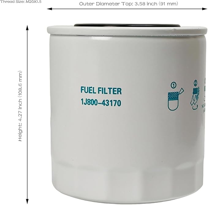 Fuel Filter 1J800-43170 1J800-43172 - Image 2