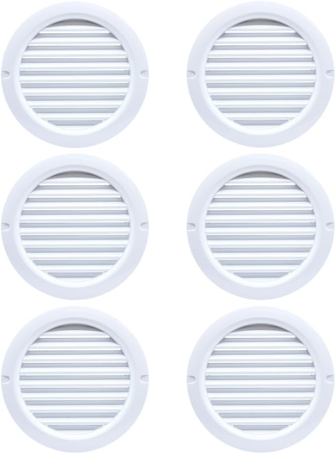 VENTS-US - 4" White Round Plastic Vent Cover - Compatible with 4 Inch Diameter - Image 2