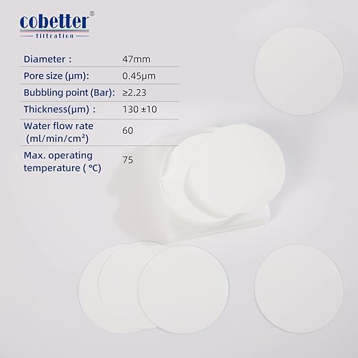 100 Pcs/Pack MCE Membrane Filters Lab Mixed Cellulose Esters Filter 47mm 0.45µm - Image 3