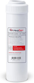 LiquaGen Activated Alumina + Carbon + KDF-55 Replacement Water Filter Cartridge by LiquaGen