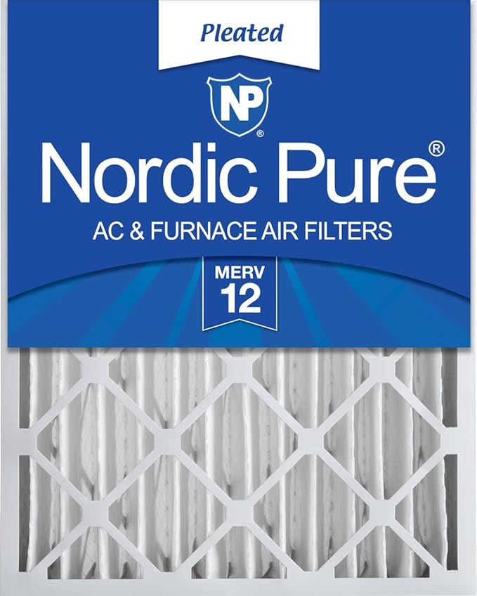 Nordic Pure 20x20x4 Pleated MERV 12 Air Filter 1 Pack by NordicPure