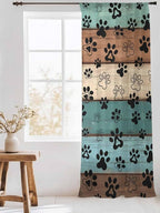 Sheer Curtains 96 Inches Long, Vintage Farmhouse Country Wooden Grain Privacy - Image 3