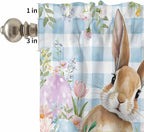 Kitchen Curtains Tiers and Valance Set of 3, Easter Light Filtering Window - Image 5