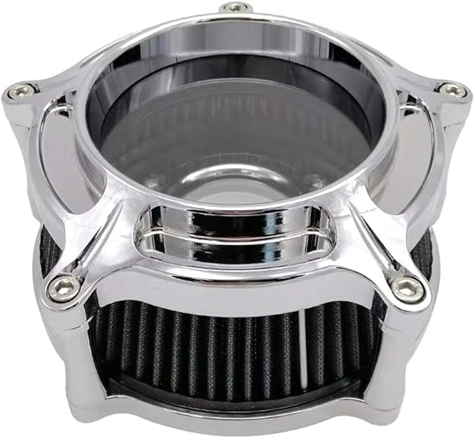 Harley Air Cleaner Chrome See Through Intake Filter Kit Cnc Cut - Image 3