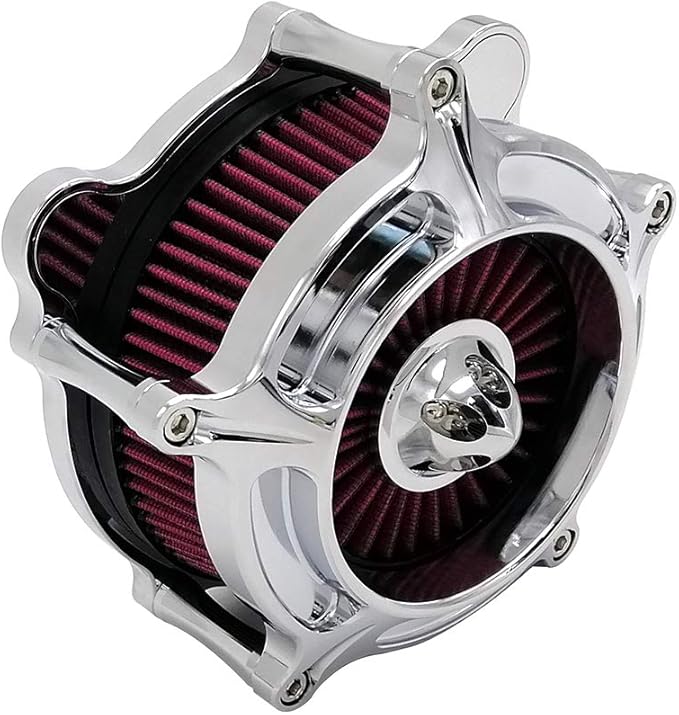 Harley Air Cleaner Turbine Intake Chrome Filter Kit Cnc Cut - Image 4