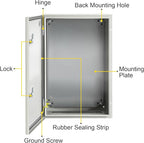 VEVOR NEMA Steel Enclosure, IP66 Waterproof & Dustproof, Outdoor/Indoor - Image 9