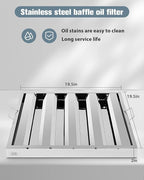 Hood Filters 430 Stainless Steel 19.5W x 19.5H Inch, 4 Grooves Commercial Hood - Image 3