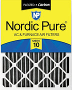 Nordic Pure 16x25x4 Furnace Air Filters MERV 10 Pleated + Carbon 1 Pack by NordicPure