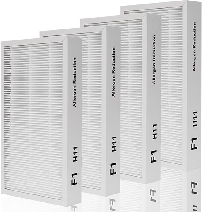 4 Pack F1 Replacement Filter, F1 H11 True HEPA Filter Replacement Compatible by WOCASE