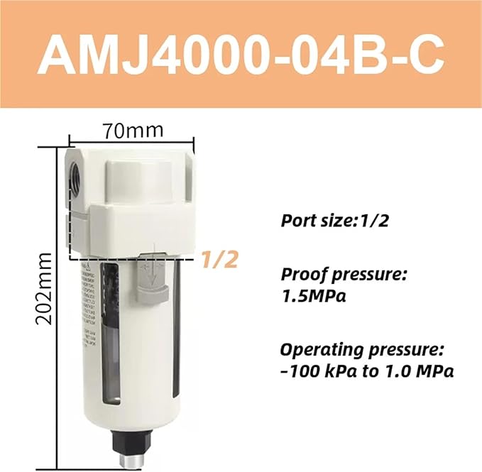 Vacuum Water Droplet Separator Pipeline Filter AMJ AMJ3000-03B AMJ4000-04B-C - Image 2