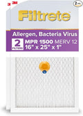 Filtrete 16x25x1 AC Furnace SMART Air Filter, MERV 12, MPR 1500, Track Filter by Filtrete