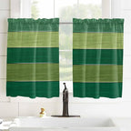 Farm Retro Green Wood Grain Window Valance Curtains, Rustic Wooden Plank - Image 8