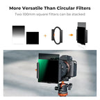 K&F CONCEPT 100mm Square ND1000 Filter +150mm Soft GND8 Filter + Metal Holder + - Image 6