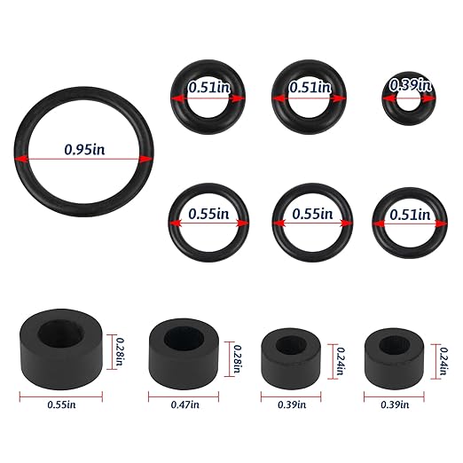 Fuel Bowl Seal Kit Fuel Filter Bowl Drain Valve Housing O Ring Seal Kit - Image 4