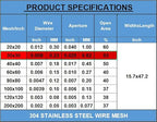 Stainless Steel #30Mesh -Size:15.7"x47.2" SS304 Wire Mesh Screen, - Image 4