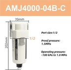 1pc Vacuum Water Droplet Separator Vacuum Pipeline Filter Negative Pressure - Image 2