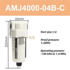 Vacuum Water Droplet Separator Pipeline Filter Negative Pressure Element AMJ - Image 2