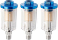 3 Pcs Compressed Air Filter Water Oil Separator, 1/4 Inch NPT Inlet and Outlet by Unknown