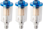 3 Pcs Compressed Air Filter Water Oil Separator, 1/4 Inch NPT Inlet and Outlet by Unknown