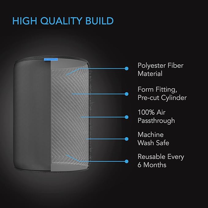 AC Infinity Pre-Filter Cloth 10”, Replacement Inline Filter Sleeve 2-Pack - Image 3