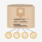 POWERTEC Shop Vacuum Bags 6PK Replacement Filter Bags - Image 5