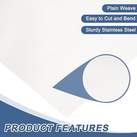 uxcell 2Pcs 180 Mesh 39" x 12" Woven Wire Mesh, 316 Stainless Steel Air Vent - Image 3