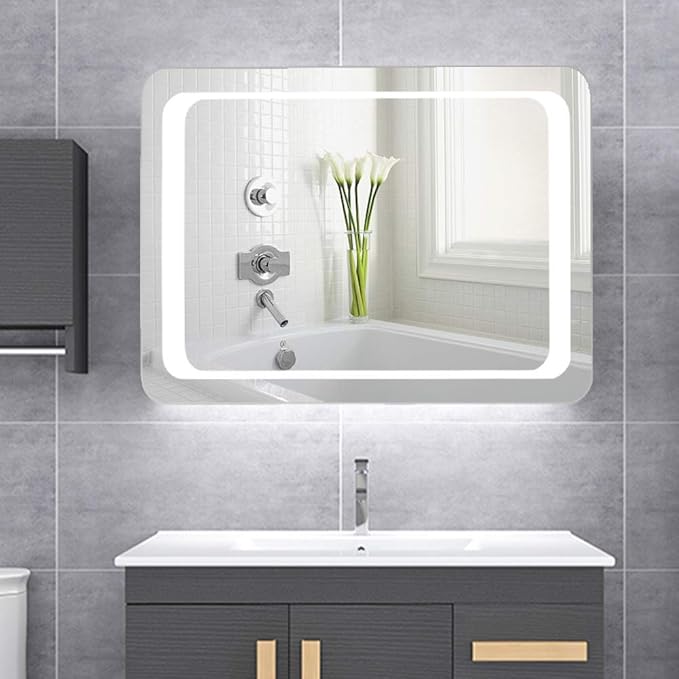 LED Bathroom Mirror with Lights Sensor Switch Illuminated Bathroom Mirror with - Image 7