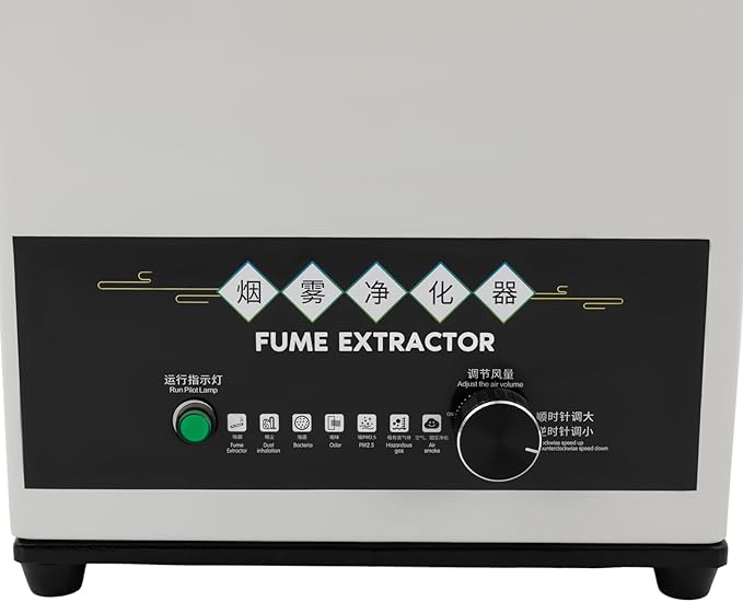 100W Fume Extractor Smoke Purifier, 3-Stage HEPA Activated Carbon Filters - Image 3