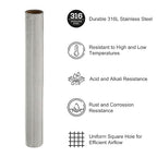 PATIKIL 40" L x 10" W Woven Wire Mesh, 350 Mesh 316L Stainless Steel Air Vent - Image 3