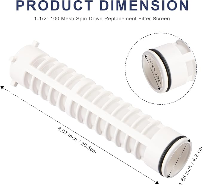 1-1/2" 100 Mesh Spin Down Sediment Replacement Water Filter Screen, Spin Down 1 - Image 2